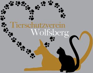 Das Bild enthält eine gezeichnete Katze sowie einen gezeichneten Hund und stellt das Logo vom Tierschutzverein Wolfsberg dar!